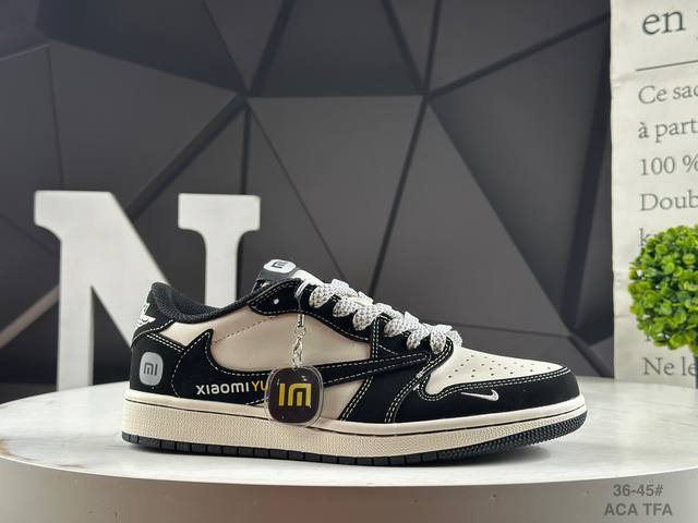 Company-grade top-grain leather Xiaomi X Jordan Air Jordan 1 Low Aj1 low-top ser