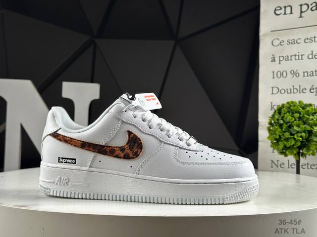 Authentic half-size Nike Air Force 1 '07 Low, cushioned white sneakers. 2025 new