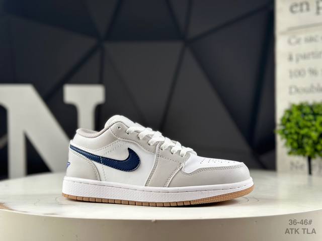 Authentic half-size Nike Air Jordan 1 Low Aj1 Qiao 1 low-top trendy leisure spor