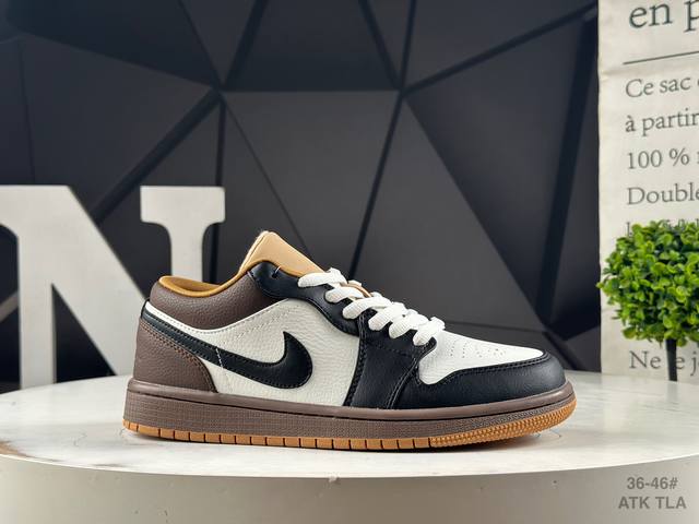 Authentic half-size Nike Air Jordan 1 Low Aj1 Qiao 1 low-top trendy leisure spor