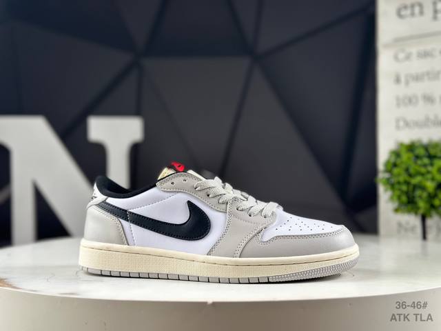 Authentic half-size Nike Air Jordan 1 Low Aj1 Qiao 1 low-top trendy leisure snea