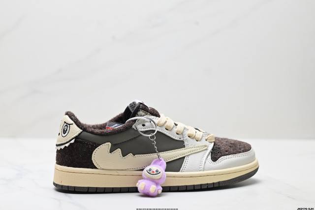 Corporate-level Nike Air Jordan 1 X Travis Scott Aj1 inverted hook Joe One inve