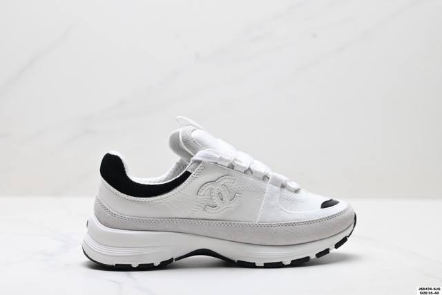Company-level Chanel 25A calfskin round-toe lace-up low-top casual shoes DDD. Th