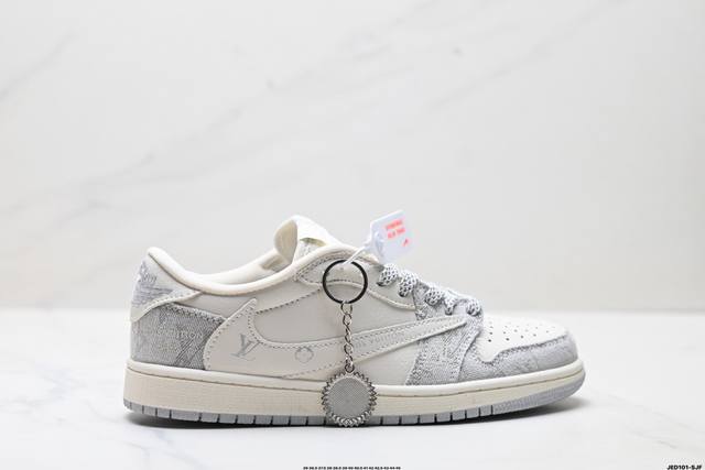 Company-level Nike Air Jordan 1 X Travis Scott Aj1 reverse hook Qiao Yi reverse