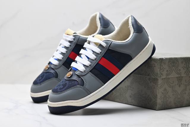 Genuine Gucci Distressed Screener Sneaker Nostalgic version Original distressed