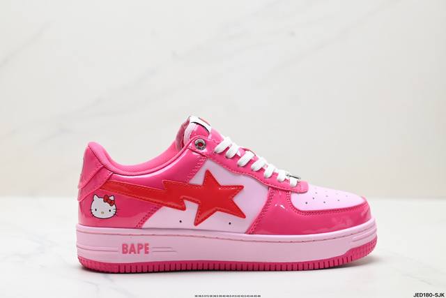 Company-level A Bathing Ape Sta Pastel Color Leather Casual Comfort Low-top Fash
