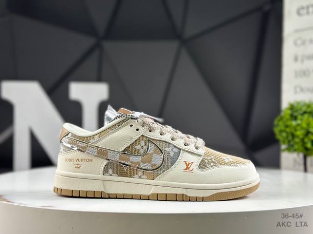 Overseas hit limited edition! High-end customized Nike SB Dunk Low "Louis Vuitt
