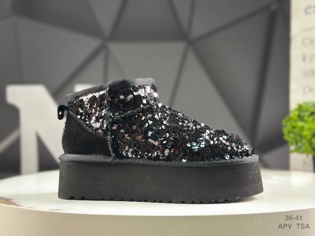 Ugg Zhou Dongyu same style thick-soled snow boots women's new year new leather a