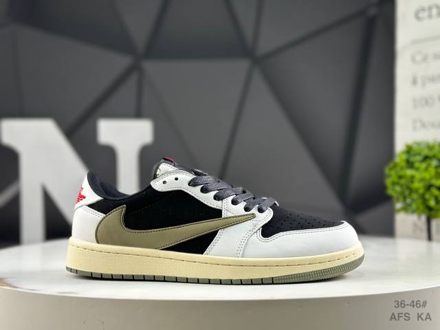 Nike Aj1 Travis Scott X Air Jordan 1 "Reverse Mocha" Aj1 Joe 1 Ts Lightning Join