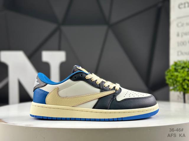 Nike Aj1 Travis Scott X Air Jordan 1 "Reverse Mocha" Aj1 Joe 1 Ts Lightning Join