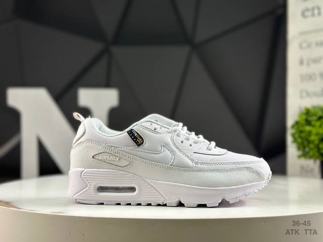Genuine Nike Air Max90 leather + mesh stitching upper retro air cushion versati