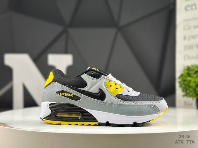 Genuine Nike Air Max90 leather + mesh stitching upper retro air cushion versati