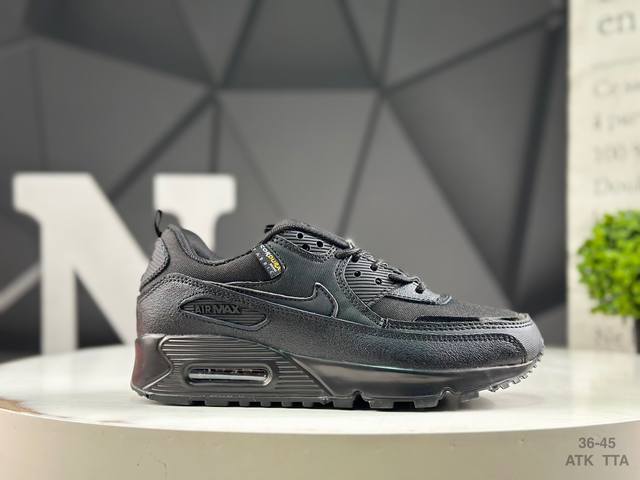 Genuine Nike Air Max90 leather + mesh stitching upper retro air cushion versati