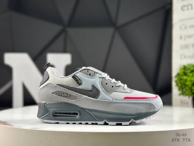 Genuine Nike Air Max90 leather + mesh stitching upper retro air cushion versati