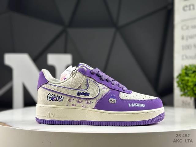 Overseas hit limited edition! High-end customized Nike Air Force 1 Labubu colla