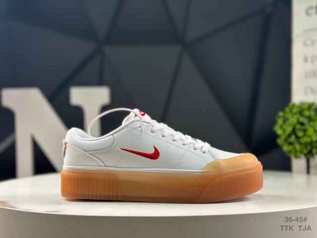 Nike Court Legacy Lift Sneakers are retro casual shoes with a thick, sporty sole