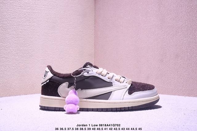 Official synchronized hit Travis Scott x Jordan 1 Low "Labubu Labubu joint" Jord