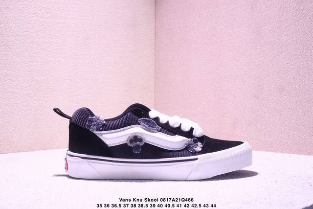 Best opening Vans official Knu Skool gray autumn flower fat bread shoes men's an