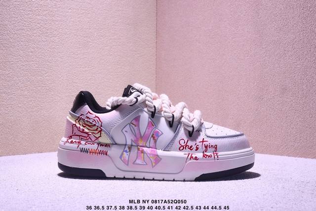 Company-level Mlb Ny printed internet celebrity dad shoes graffiti prank increas