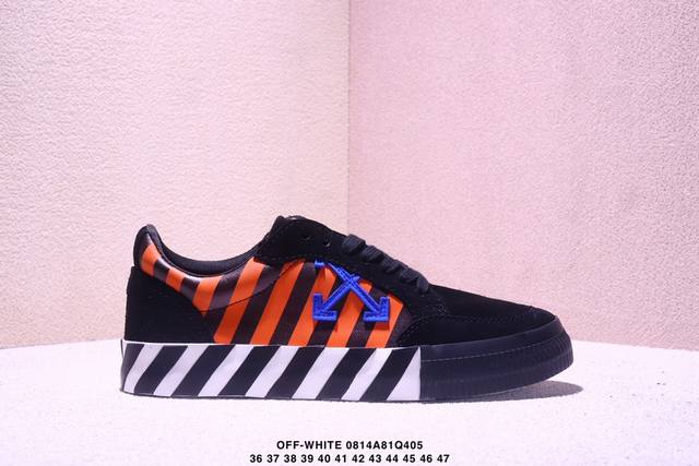 Corporate-level Off-White Vulcanized Striped Low Top Trendy Low-top Fashion Sne
