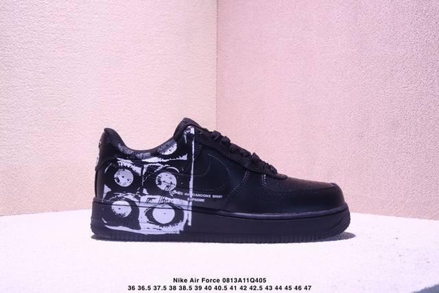 Nike Air Force 1 Low'07 Air Force One low-top casual sneakers, customized leathe
