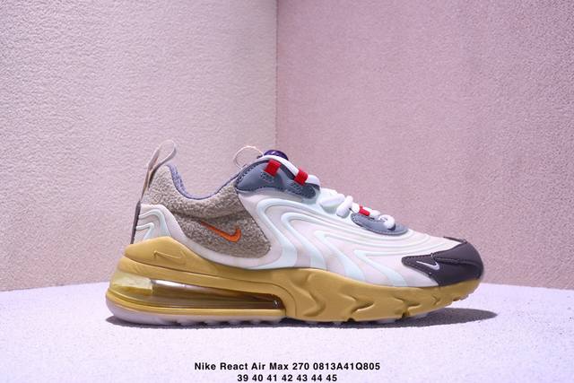 Authentic Nike Travis Scott x Nike React Air Max 270 React Cactus Jack Beige Tak