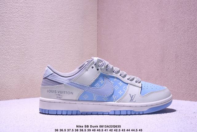 Overseas hit limited edition! High-end customized Nike SB Dunk Low "LV joint wh