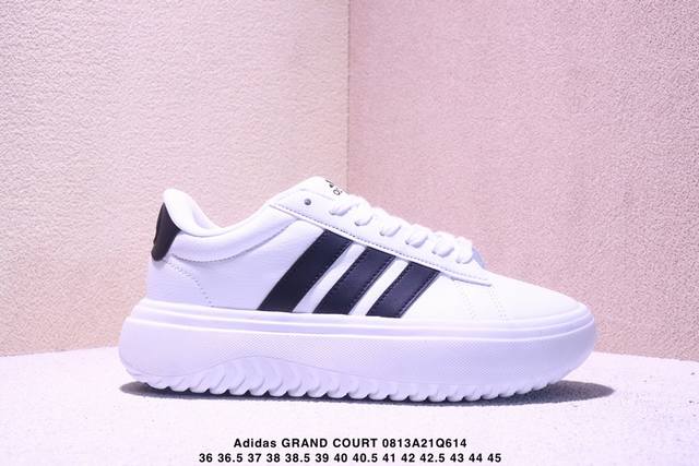 Adidas Grand Court non-slip wear-resistant lightweight low-top thick-soled shoes