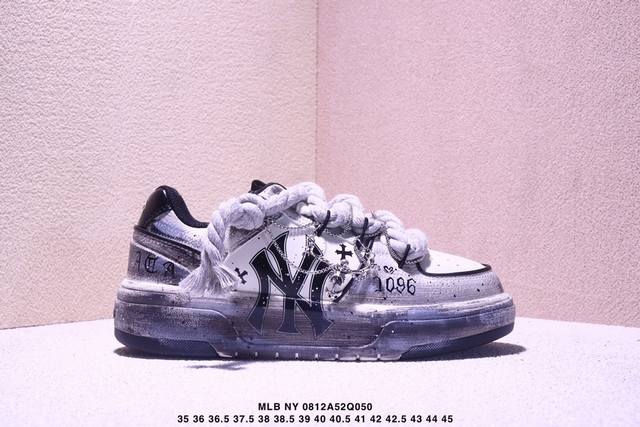 Company-level Mlb Ny printed internet celebrity dad shoes graffiti prank increas