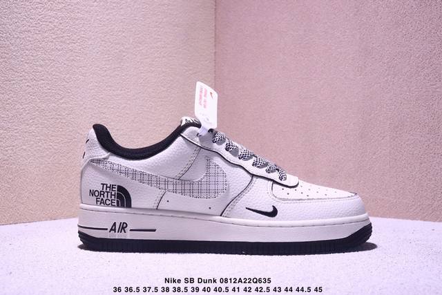 Nike Sb Dunk Low "Lv Labubu three-party joint white carbon black" high-end custo