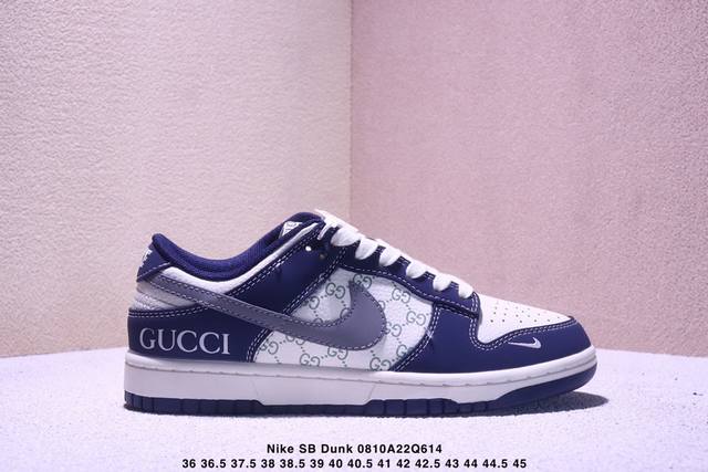 Overseas hit limited edition! High-end customized Nike SB Dunk Low Gucci joint