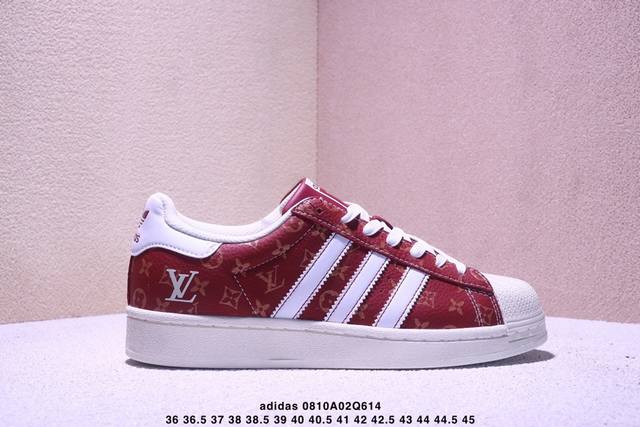 Limited edition overseas hit! High-end custom Adidas shell toe "LV Louis Vuitton
