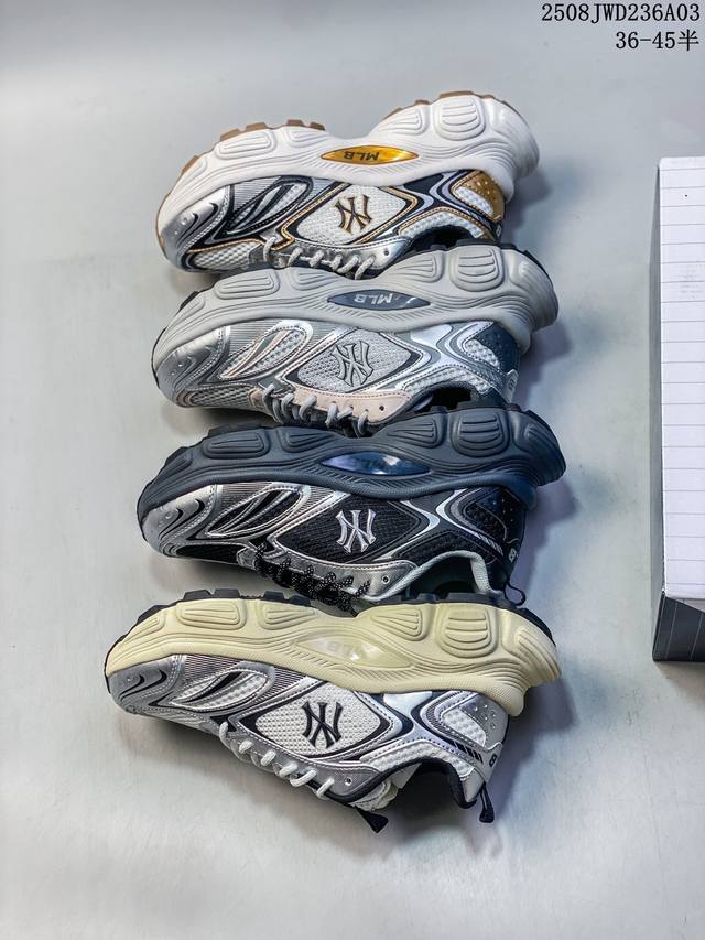 Genuine label with half size Mlb men and women couple sports casual thick sole