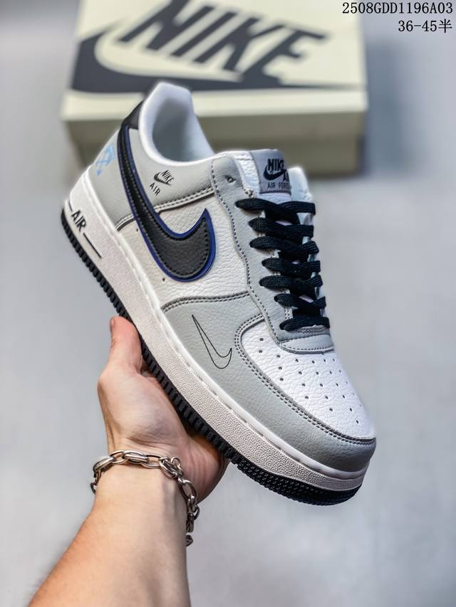 Corporate-grade with half sizes Nike Air Force 1 '07 low-top, thick-soled, heig