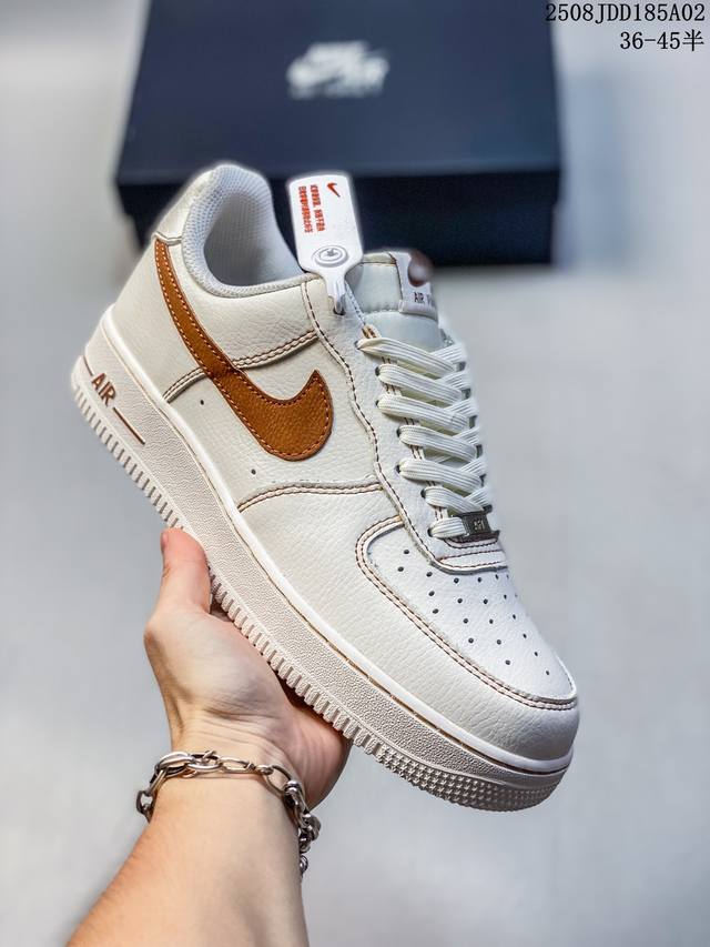 Corporate-grade with half sizes Nike Air Force 1 '07 low-top, thick-soled, heig