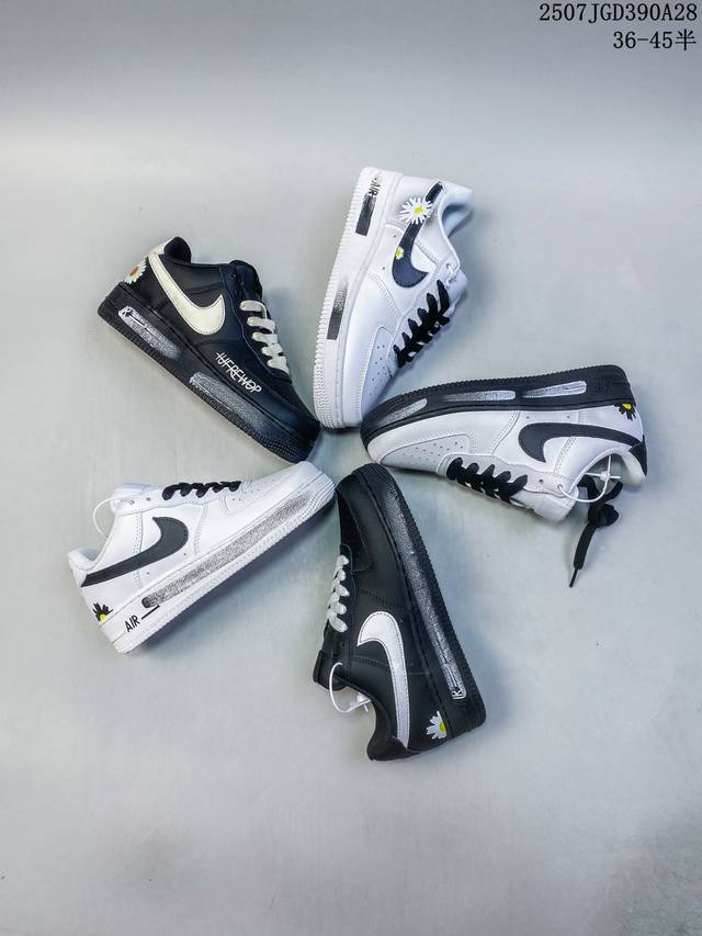 Corporate-grade with half sizes Nike Air Force 1 '07 low-top, thick-soled, heig