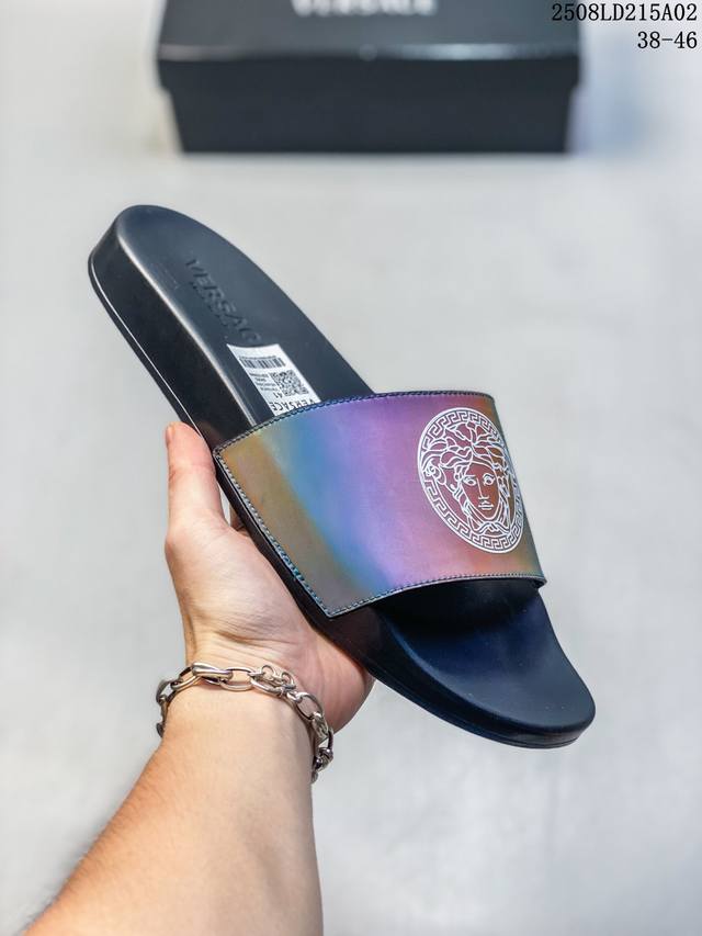 New Versace Versace Versace versatile antibacterial flip flops Baroque print men