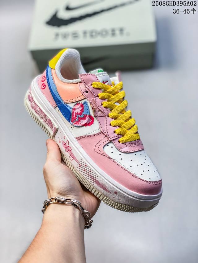 Corporate-grade with half sizes Nike Air Force 1 '07 low-top, thick-soled, heig