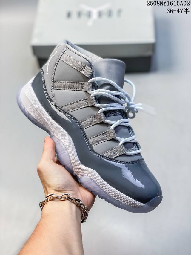 Company-level with half-size Air Jordan 11 Concord Aj11 Joe 11 high-top red, bl