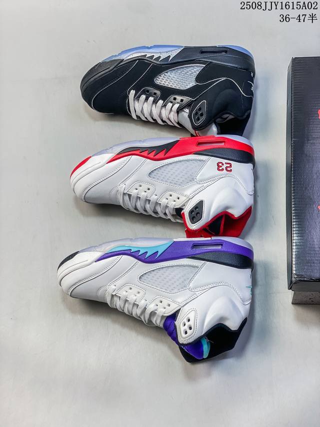 Company-level with half size Air Jordan 5 sports casual shoes trendy breathable