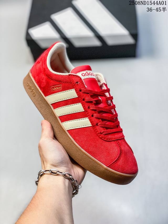 Genuine Adidas Neo Vl Court 2.0 Versatile Item Suede Non-slip Wear-resistant Li