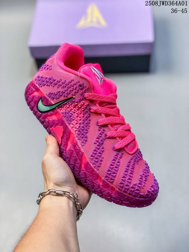 Ja3 Morant 3rd generation pink with full-length Zoomx cushioning foam midsole fo