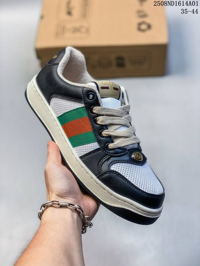 Genuine Gucci Distressed Screener Sneaker Nostalgic version Original distressed