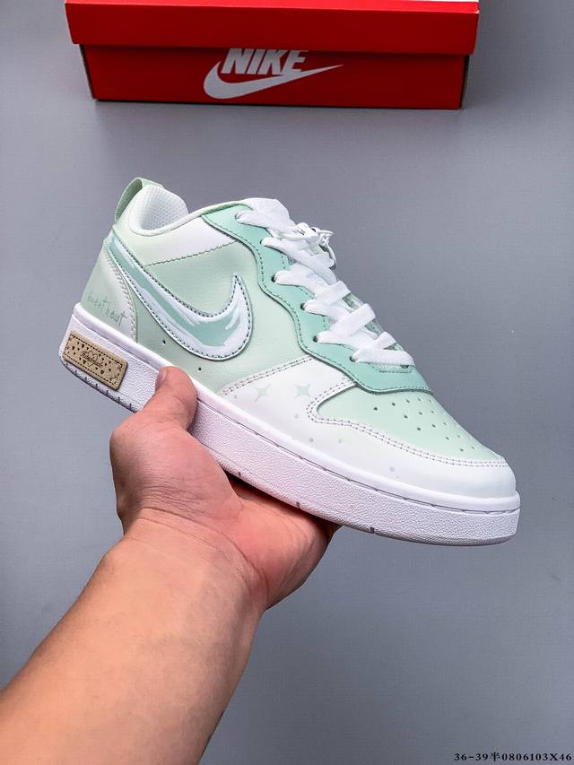 Company-level! Nike Court Borough "Rainbow Clouds" Spring Outing Low-Top Sneake