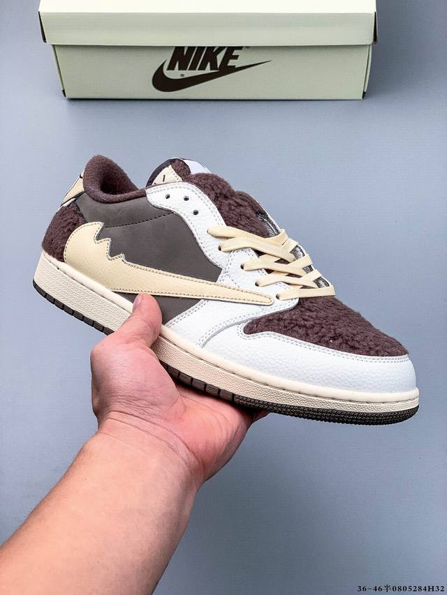 Company-level top-tier! Nike Air Jordan 1 Low Aj1 Joe 1 inverted hook low-top tr