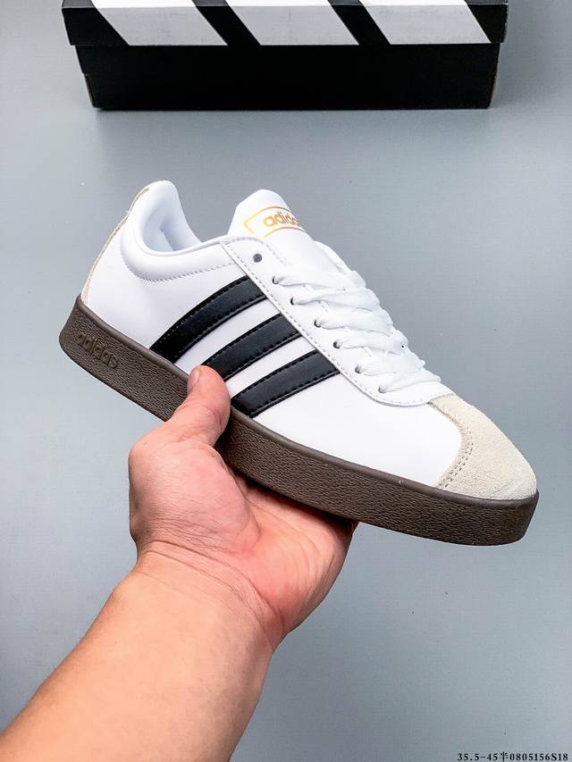 Adidas Neo Vl Court 2.0 Trefoil fashionable sneakers, T-toe, slip-resistant, wea