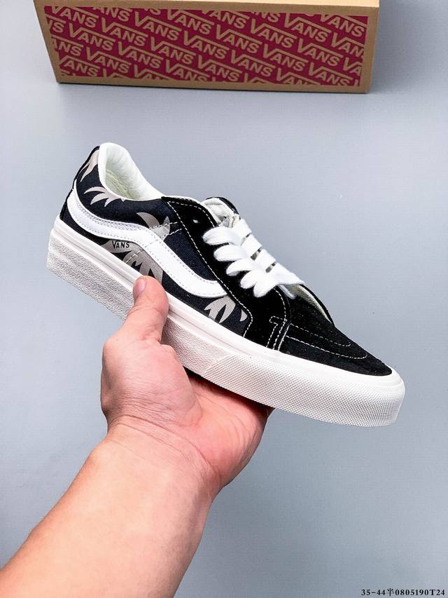 Vans Sk8-Low, a versatile, retro low-top skate shoe. A derivative of the Sk8-Hi