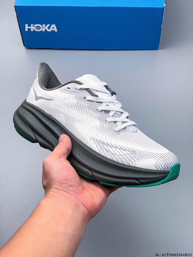 Hoka One One Clifton 9 Lightweight Cushioned Running Shoe! This shoe inherits th