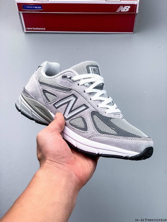 New Balance M990V4, a high-end, authentically American-made retro running shoe f