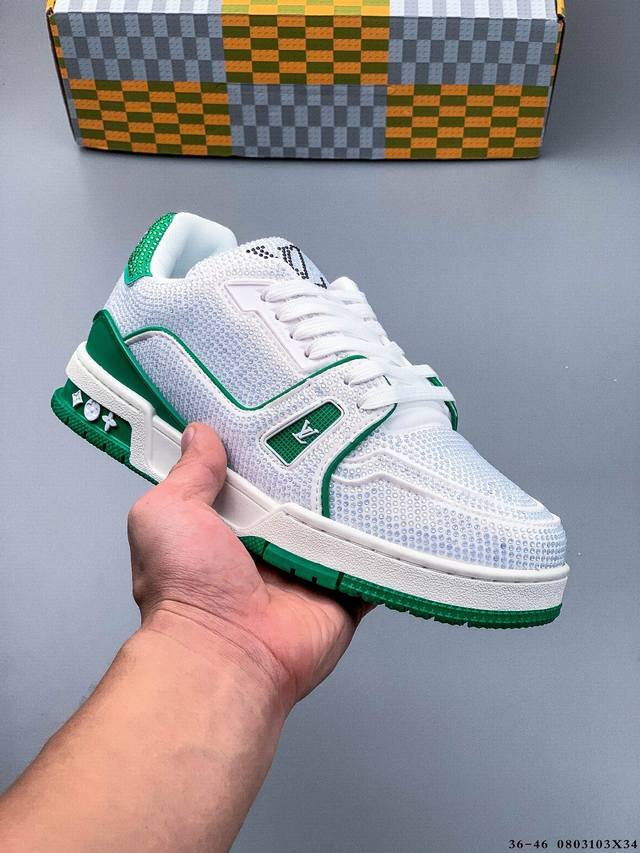 Louis Vuitton LV Louis Vuitton sneakers are a favorite among celebrities. Their